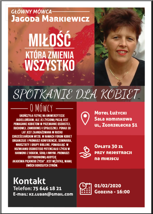 Jagoda Markiewicz Spotkanie Kobiet Spotkanie Kobiet Miłość Któta Zmienia Wszystko